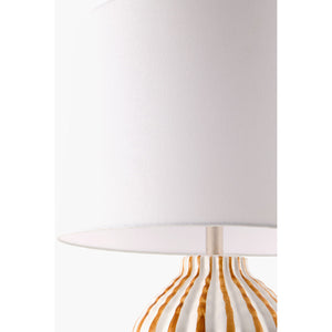   Lined Ceramic Accent Table Lamp | Oroa.com