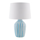 Modern European furniture - Lined Ceramic Accent Table Lamp - www.oroa.com