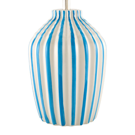 Modern European furniture - Lined Ceramic Accent Table Lamp - www.oroa.com
