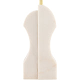 Modern European furniture - White Marble Accent Table Lamp - www.oroa.com