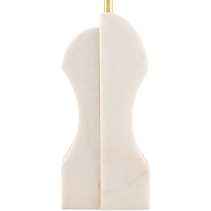   Modern European furniture - White Marble Accent Table Lamp - www.oroa.com | Oroa.com