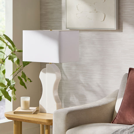   Modern European furniture - White Marble Accent Table Lamp - www.oroa.com | Oroa.com