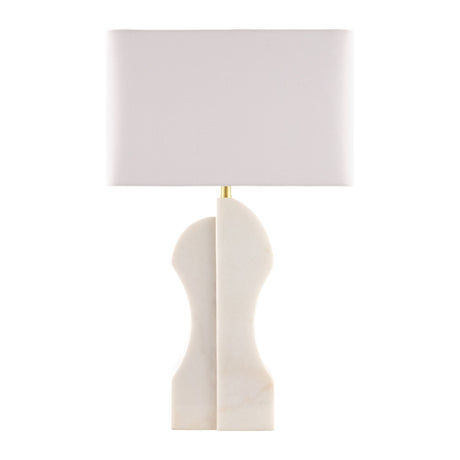 Modern European furniture - White Marble Accent Table Lamp - www.oroa.com