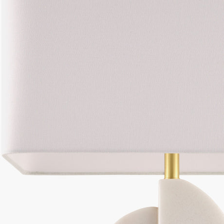 Modern European furniture - White Marble Accent Table Lamp - www.oroa.com