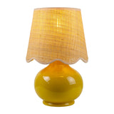 Modern European furniture - Scalloped Raffia Shade Table Lamp - www.oroa.com