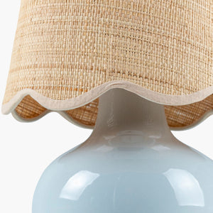   Modern European furniture - Scalloped Raffia Shade Table Lamp - www.oroa.com | Oroa.com