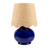 Modern European furniture - Scalloped Raffia Shade Table Lamp - www.oroa.com