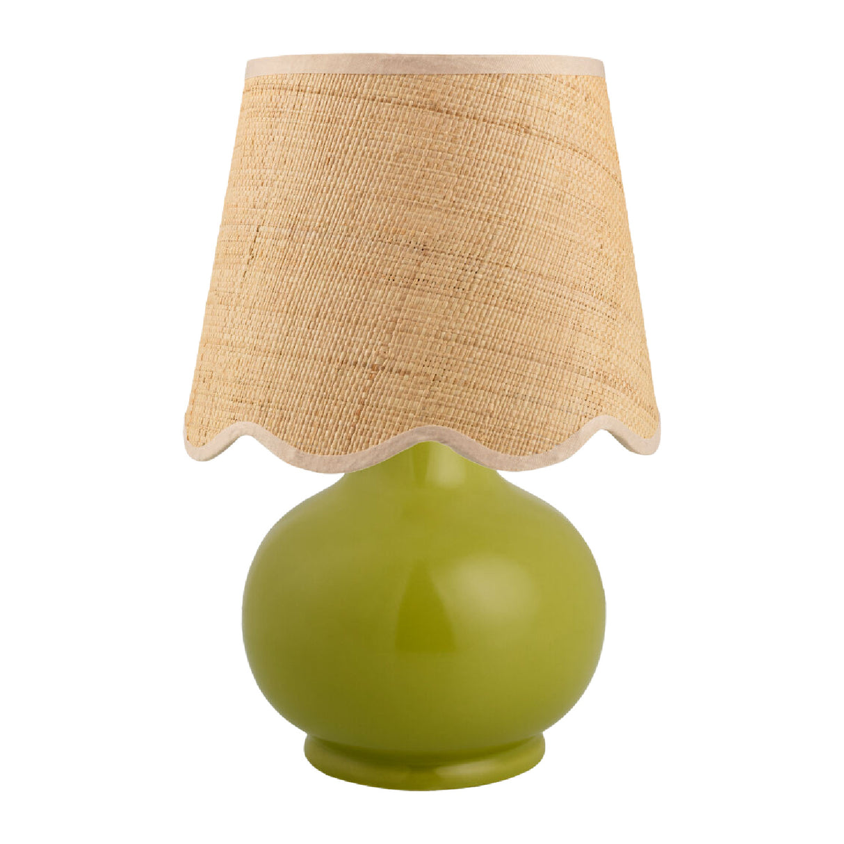   Modern European furniture - Scalloped Raffia Shade Table Lamp - www.oroa.com | Oroa.com