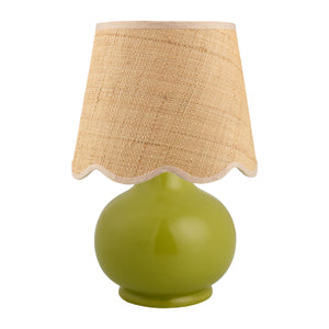   Modern European furniture - Scalloped Raffia Shade Table Lamp - www.oroa.com | Oroa.com