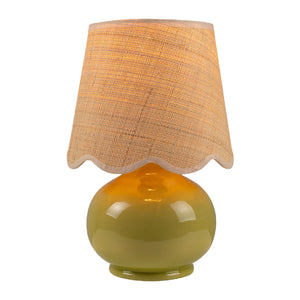   Modern European furniture - Scalloped Raffia Shade Table Lamp - www.oroa.com | Oroa.com