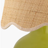Modern European furniture - Scalloped Raffia Shade Table Lamp - www.oroa.com