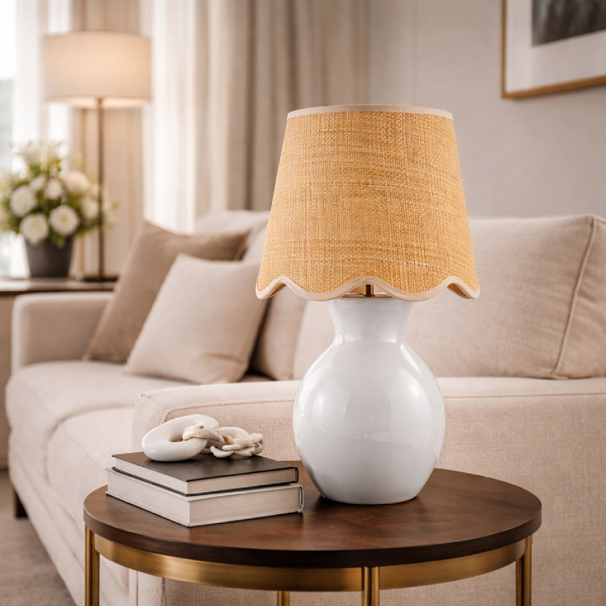   Scalloped Edge Accent Table Lamp | Oroa.com