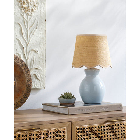 Modern European furniture - Scalloped Edge Accent Table Lamp - www.oroa.com