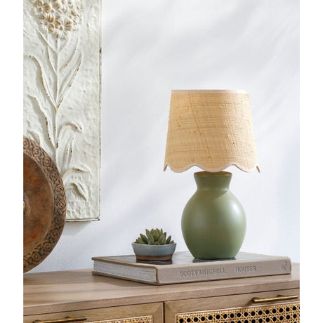 Modern European furniture - Scalloped Edge Accent Table Lamp - www.oroa.com