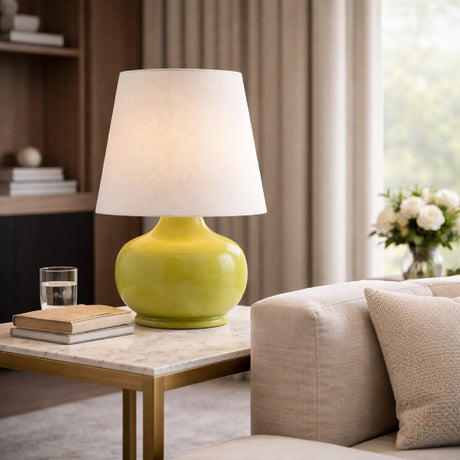 Modern European furniture - Raffia Shade Ceramic Table Lamp - www.oroa.com