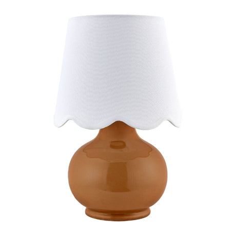 Modern European furniture - Scalloped Raffia Shade Table Lamp - www.oroa.com