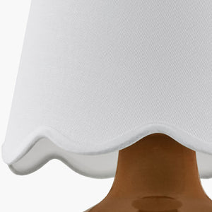   Modern European furniture - Scalloped Raffia Shade Table Lamp - www.oroa.com | Oroa.com