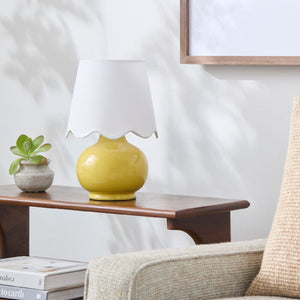   Modern European furniture - Scalloped Raffia Shade Table Lamp - www.oroa.com | Oroa.com