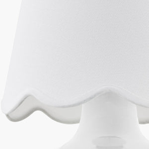   Modern European furniture - Scalloped Raffia Shade Table Lamp - www.oroa.com | Oroa.com