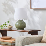 Modern European furniture - Scalloped Raffia Shade Table Lamp - www.oroa.com