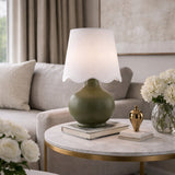 Modern European furniture - Scalloped Raffia Shade Table Lamp - www.oroa.com