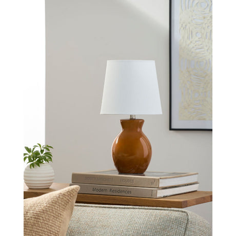 Modern European furniture - White Cotton Ceramic Table Lamp - www.oroa.com