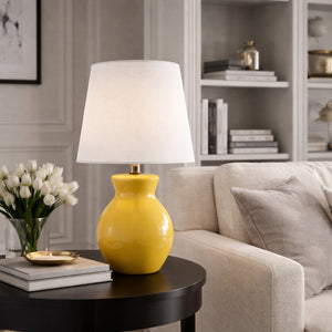   Modern European furniture - White Cotton Ceramic Table Lamp - www.oroa.com | Oroa.com