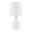 Modern European furniture - White Cotton Ceramic Table Lamp - www.oroa.com