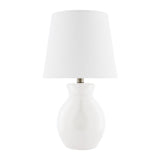 Modern European furniture - White Cotton Ceramic Table Lamp - www.oroa.com