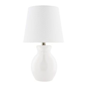 Modern European furniture - White Cotton Ceramic Table Lamp - www.oroa.com