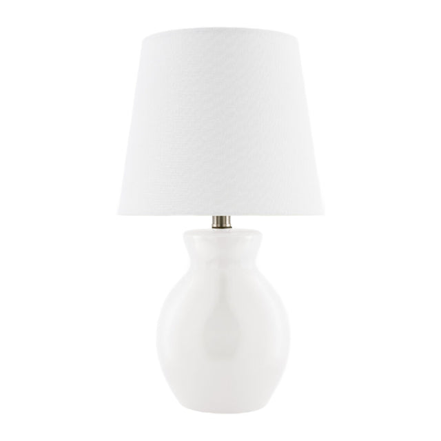 Modern European furniture - White Cotton Ceramic Table Lamp - www.oroa.com