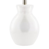Modern European furniture - White Cotton Ceramic Table Lamp - www.oroa.com