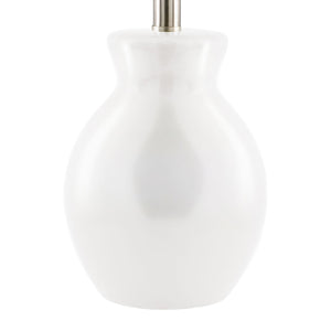   Modern European furniture - White Cotton Ceramic Table Lamp - www.oroa.com | Oroa.com