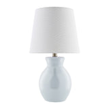 Modern European furniture - White Cotton Ceramic Table Lamp - www.oroa.com