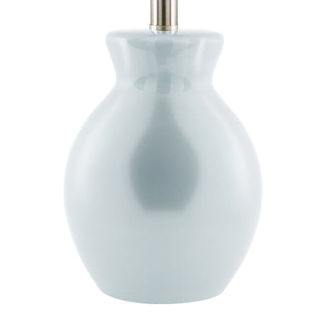 Modern European furniture - White Cotton Ceramic Table Lamp - www.oroa.com