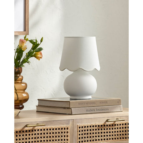 Modern European furniture - Scalloped Raffia Accent Table Lamp - www.oroa.com