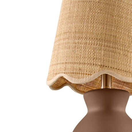 Modern European furniture - Scalloped Edge Accent Table Lamp - www.oroa.com