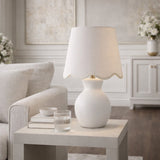 Modern European furniture - Scalloped Edge Accent Table Lamp - www.oroa.com
