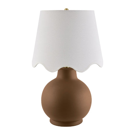 Modern European furniture - Wavy Linen Ceramic Table Lamp - www.oroa.com