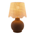 Modern European furniture - Wavy Linen Ceramic Table Lamp - www.oroa.com