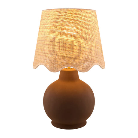 Modern European furniture - Wavy Linen Ceramic Table Lamp - www.oroa.com