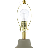 Modern European furniture - Wavy Linen Ceramic Table Lamp - www.oroa.com