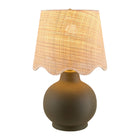 Modern European furniture - Wavy Linen Ceramic Table Lamp - www.oroa.com