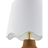 Modern European furniture - Wavy Linen Ceramic Table Lamp - www.oroa.com