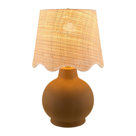 Modern European furniture - Wavy Linen Ceramic Table Lamp - www.oroa.com