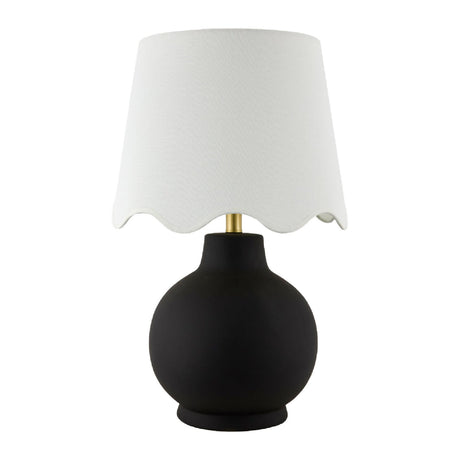 Modern European furniture - Wavy Linen Ceramic Table Lamp - www.oroa.com