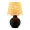 Modern European furniture - Wavy Linen Ceramic Table Lamp - www.oroa.com