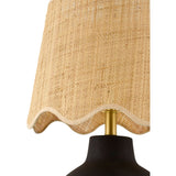 Modern European furniture - Wavy Linen Ceramic Table Lamp - www.oroa.com