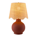 Modern European furniture - Wavy Linen Ceramic Table Lamp - www.oroa.com