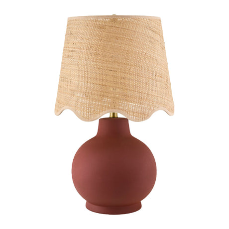 Modern European furniture - Wavy Linen Ceramic Table Lamp - www.oroa.com